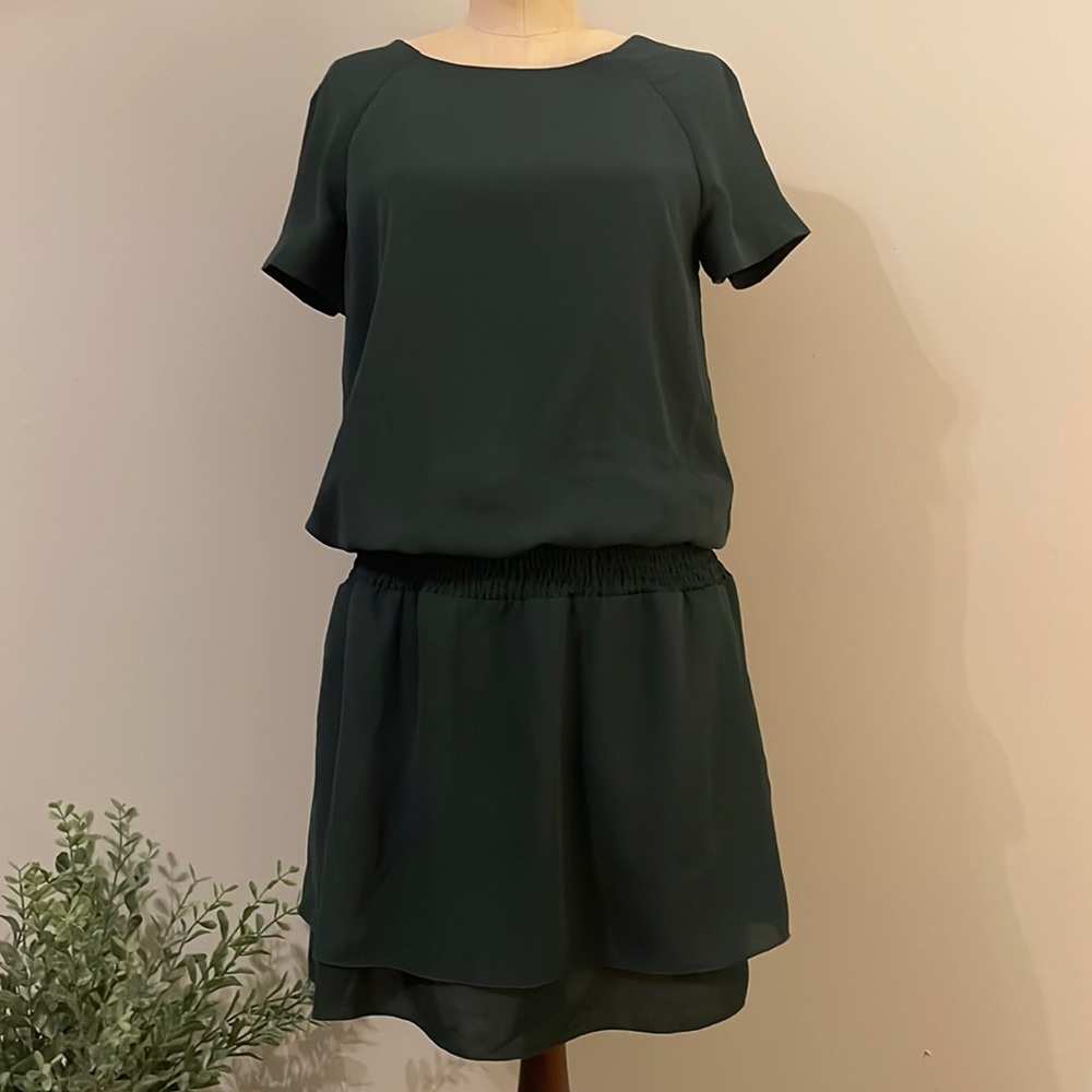 BANANA REPUBLIC WOMENS DARK GREEN DRESS-size 0
